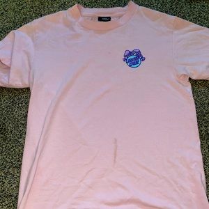 Santa cruz short sleeve pink shirt mushroom